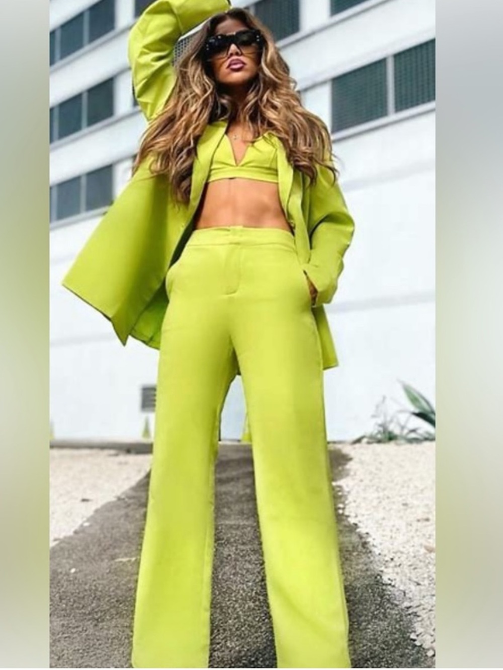 Vince Camuto Pants in Lime Green Neon Chartreuse Brat
